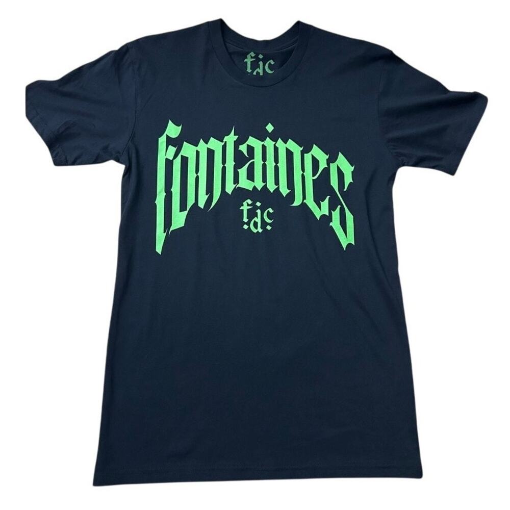 Fontaines DC Romance From Ireland to the World 2024 tour black green shirt Small
